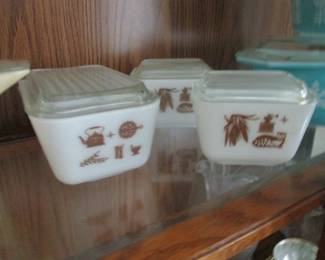 Vintage Pyrex Early Amercian Refrigerator Dishes