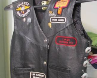 Ladies Leather Motorcycle Vest