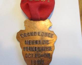  Vintage 1914 Grand Lodge Metal