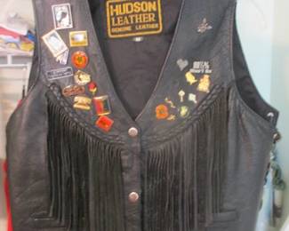 Ladies Leather Motorcycle Vest