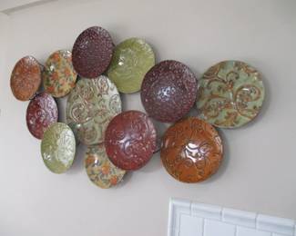 Metal Embossed Plate Wall Hanging