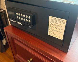 Sentry Safe with a key or a credit card