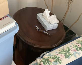Oval side table