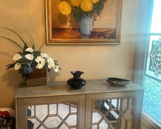 Beautiful mirrored door hallway cabinet