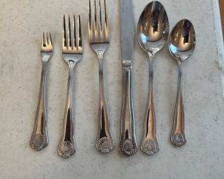 Set of stainless flatware