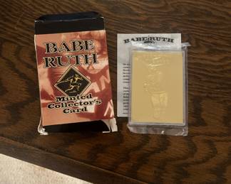 Babe Ruth minted collectors card