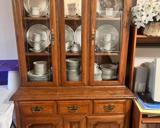 Beautiful Walnut lighted china hutch