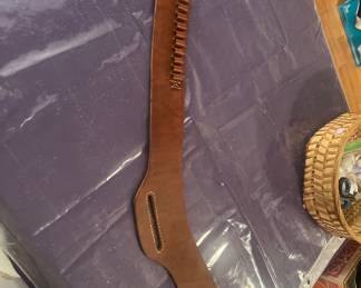 Leather bullet belt