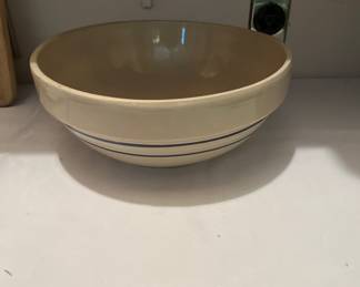 Large pottery mixing bowl
