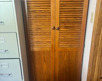 Wood dual door pantry