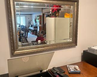 Large beveled edge mirror
