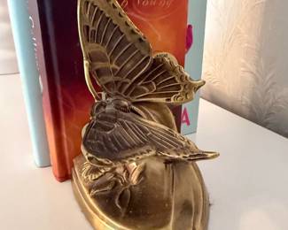 PM CRAFTSMAN Brass Butterfly Bookends
