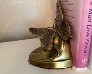 PM CRAFTSMAN Brass Butterfly Bookends