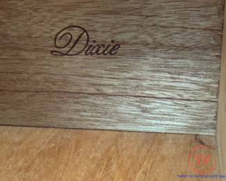 DIXIE Mid Century Modern Highboy Walnut 5 Drawer Dresser