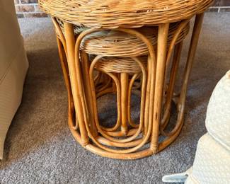 Wicker Nesting Stools