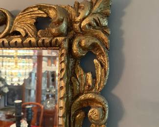 Hollywood Regency Style Carved Gold Gilt Mirror