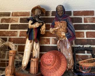 Mexican Folk Art Paper Mache Figurines