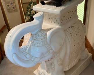 Ceramic Elephant Garden Stool