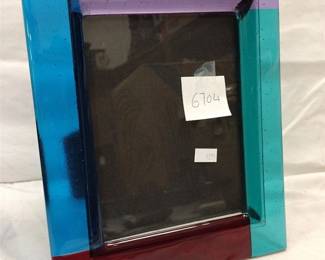 ANDREW GALVIN FUSED GLASS PICTURE FRAME, SIGNED AND DATED 2003