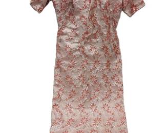 CHINESE PINK EMBROIDERED DRESS