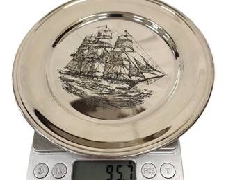 S. KIRK UNMARKED STERLING USS CONSTELLATION LTD EDITION 483/825 PLATE