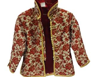 CHINESE TOP WITH FAUX PEARL BUTTONS