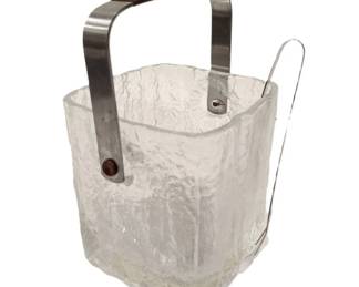 1960'S HOYA ICE BUCKET WITH TONGS