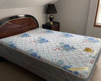 4 pc Bedroom Set: Queen Bed and mattress, Night Stand, Armoire, Dresser w/Mirror.