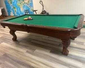 Pool Table w/ Heavily Carved Legs