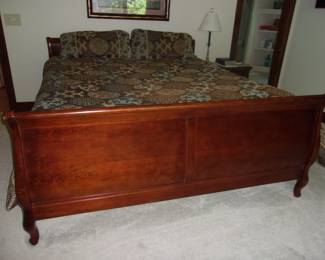 Mahogany King Size Sleigh Bed