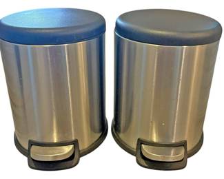 Small Stainless SteelBlack Trash Bins