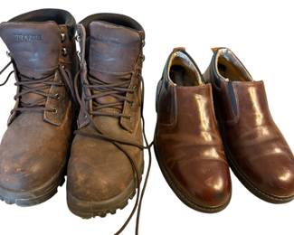 Brazos Leather Work Boots CAT Shoes