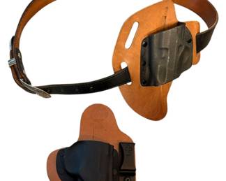 Mens Black Belt Cross Breed Gun Holsters