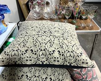 We have lots of household items, pillows, dishes, pans, glassware, serving pieces...too much to list.