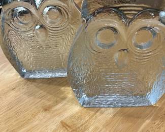 BLENKO! Vintage owl bookends by the beloved glassmakers....perfect condition!