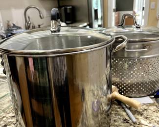 We have Calphalon cookware, serving pieces, steamers, knife sets, etc.
