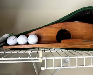 Get a TEE TIME and then practice with this nice indoor practice green....