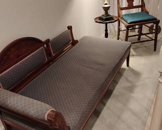 Fainting Couch w Eastlake Chair