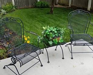 Patio Chairs, Side Table