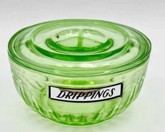 Hocking Drip Jar Uranium Glass
