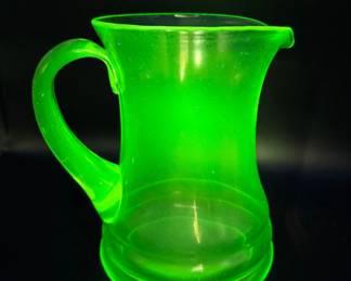 Vintage Uranium Glass Pitcher