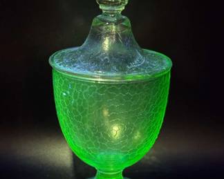 Jeannette Crackle Candy Jar