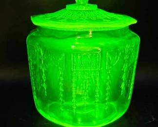 Hocking Princess Pattern Biscuit Jar 1931 to 1934 #2