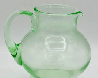 Tiffin Uranium Glass Pitcher