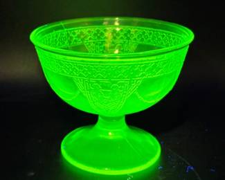 (14) Federal Glass Georgian Lovebirds Sherbet Cups — Large Set!