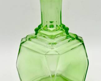 Hocking Deco Green Depression Glass Decanter