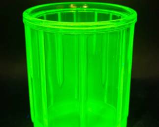 Hocking Green Depression Glass Tobacco Jar