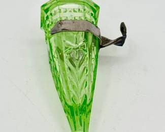 House Car Vase Pressed Glass Bud Vase