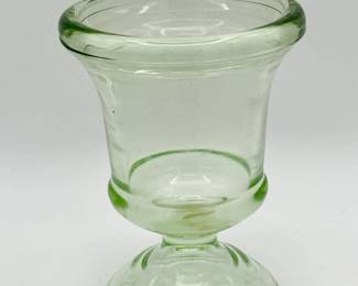 Indiana Glass Green Pedestal Footed Vase