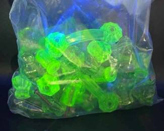 Green Glass Hardware Mystery Lot